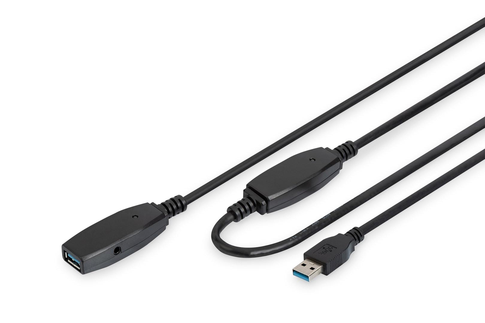DIGITUS - USB extension cable - USB Type A to USB Type A - 15 m