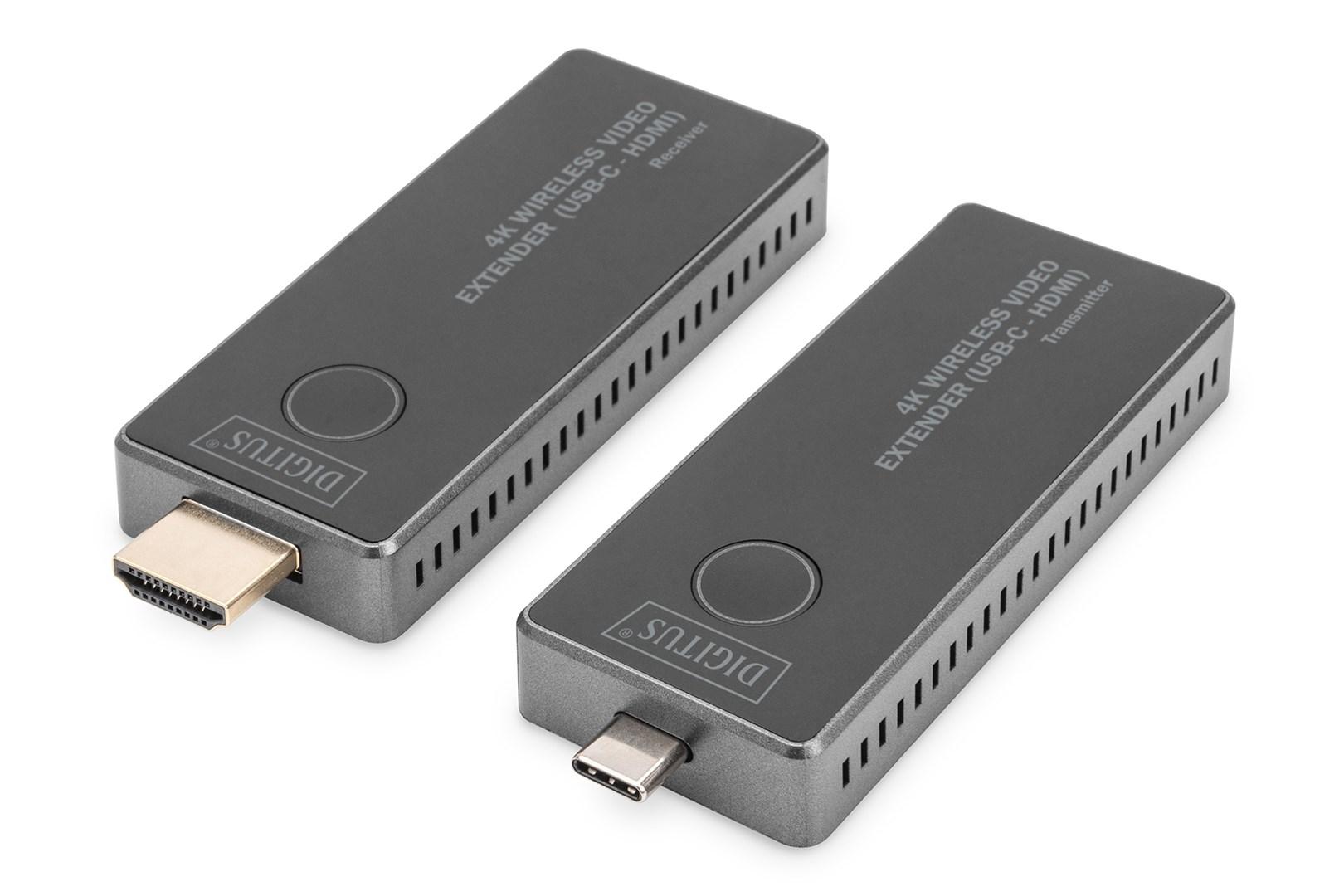 HDMI trådløs 4K video extender DIGITUS, 30 m (USB-C til HDMI) billede