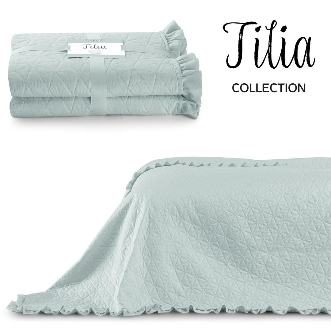 Sengetæppe grå 260x280 AmeliaHome TILIA mikrofiber