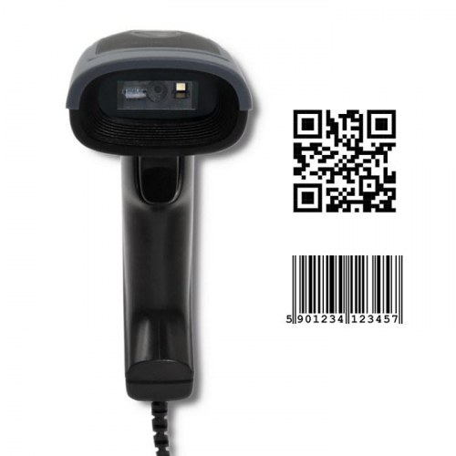 Stregkodescanner med USB - Qoltec 50863, kablet QR & stregkode