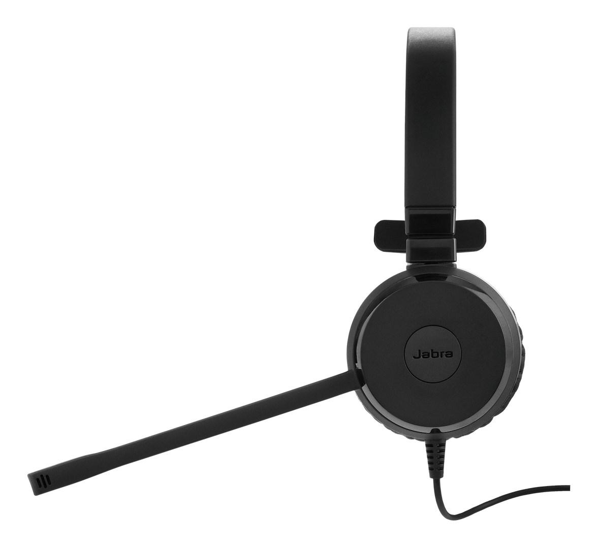 Headset til kontor - Jabra Evolve 30 II, kablet, USB-C/USB-A, sort billede