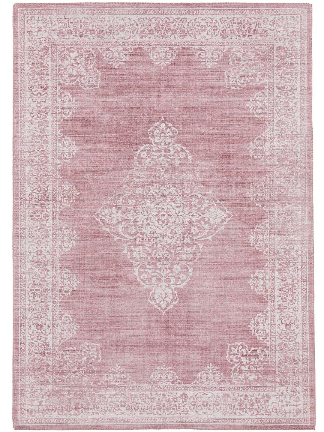 Gulvtæppe Benuta Laury 7 - pudderlyserød, 200×300 cm, vintage/eklektisk
