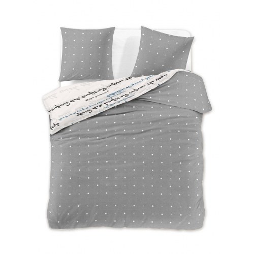 Sengetøj sæt 200x220 cm grå – DecoKing Ducato, mako-satin, lynlås