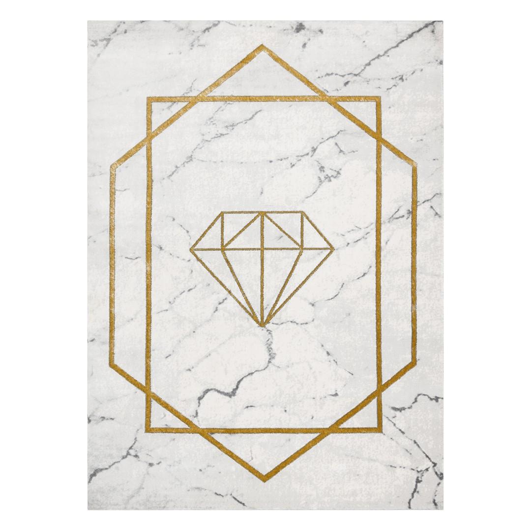 Gulvtæppe Hakano Estema Diamond 160x220 - cremefarvet