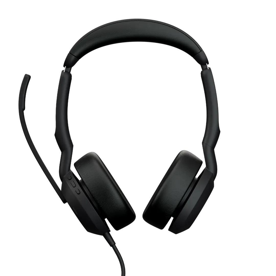 Headset til kontor - Jabra Evolve2 50, kablet, USB-C/USB-A, Bluetooth, sort billede