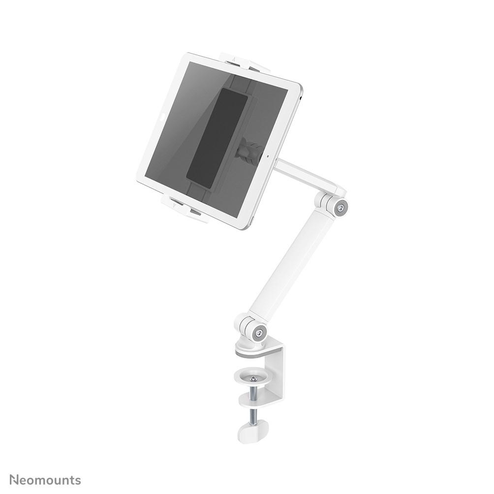 Neomounts ds15-545wh1 - Monteringssæt (bordmontering) - fuldbevægelses justerbar arm - for tablet - stål - hvid - skærmstørrelse: 4.7-12.9 - klemmemonterbar
