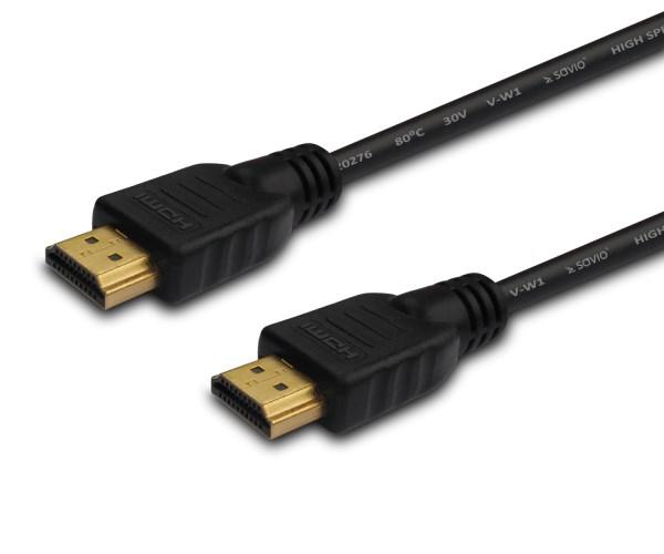 HDMI-kabel Savio 1,5 m – HDMI Type A, sort