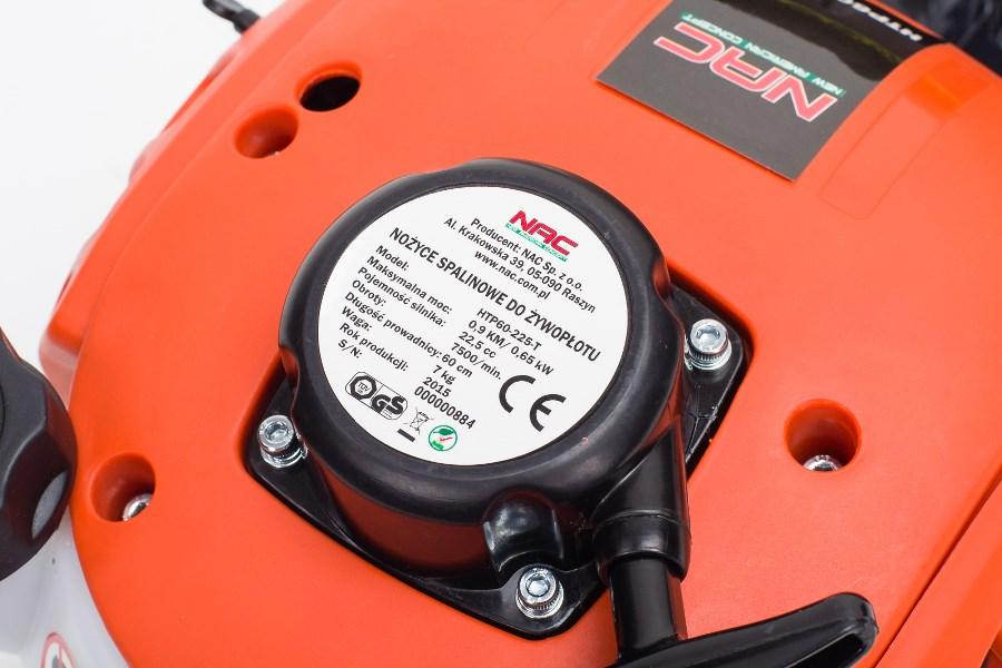 Hækkeklipper benzindrevet NAC 22,5 cc 60 cm