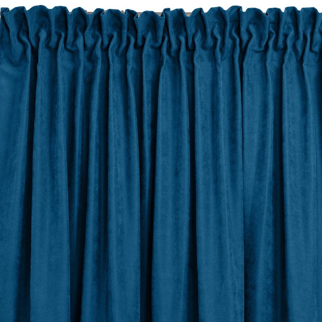Mørklægningsgardin 420×175 cm indigo - HOMEDE MILANA, klassisk chenille