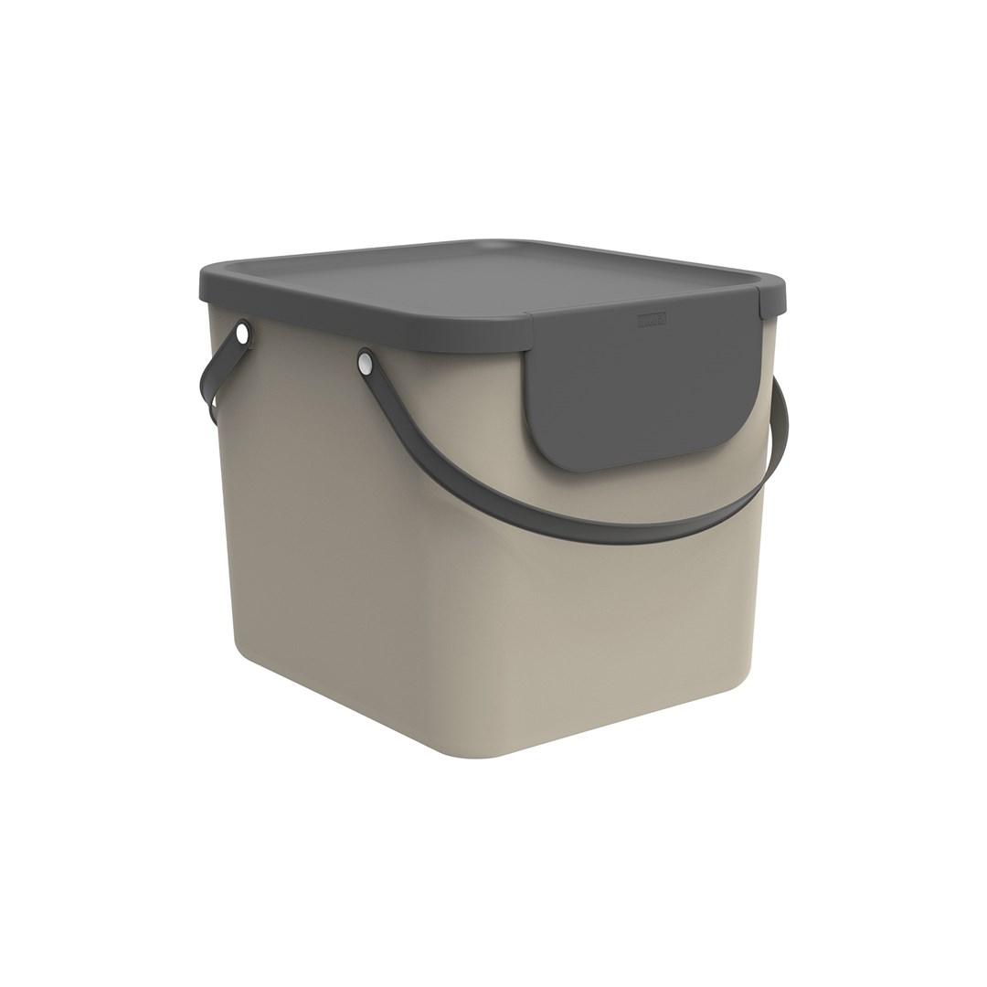 rotho Albula - recycling bin - 40 L - plastic - cappuccino