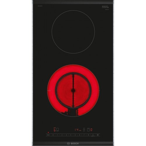 Indbygningskogeplade Bosch Serie 6 PKF375FP2E 30 cm – keramisk, 2 zoner, sort