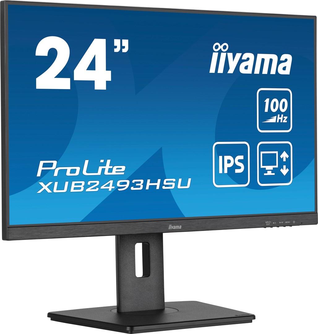 Skærm 24" Iiyama ProLite XUB2493HSU-B7 - IPS, 100 Hz, Full HD