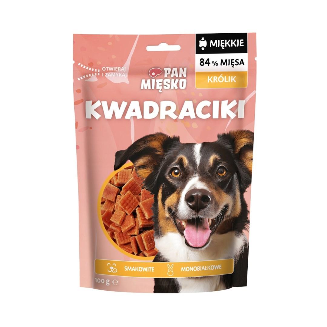 Hundegodbidder PAN MIĘSKO Squares – kanin, 100 g
