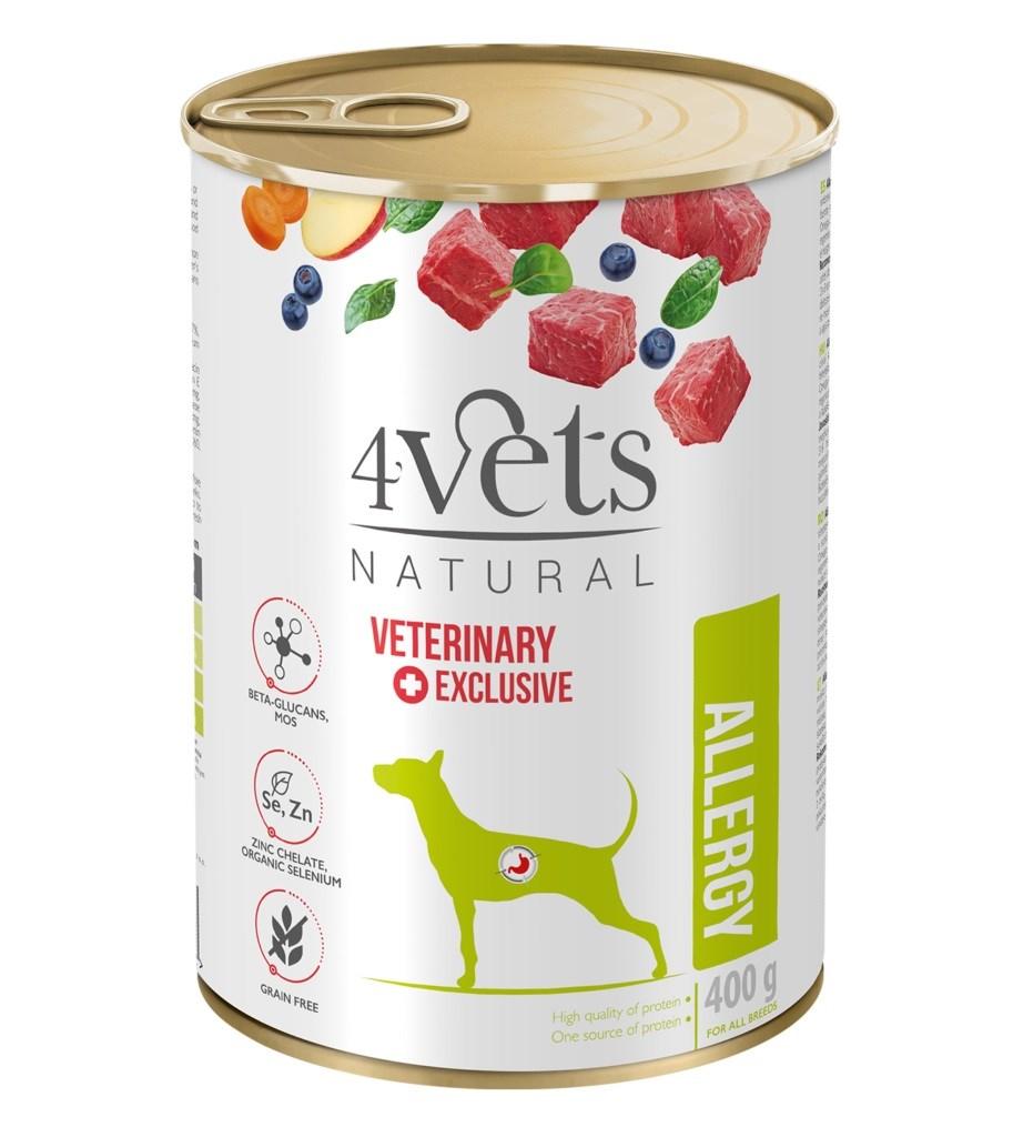 Hundefoder vådfoder – 4Vets Natural Allergy Lam 400 g