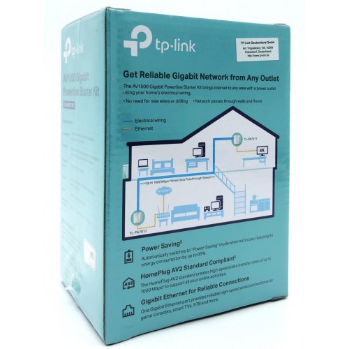 Powerline adapter kit TP-Link TL-PA7017 KIT AV1000 gigabit
