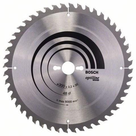 Rundsavklinge til træ Bosch Optiline 300 mm - 48 tænder, 30 mm hul