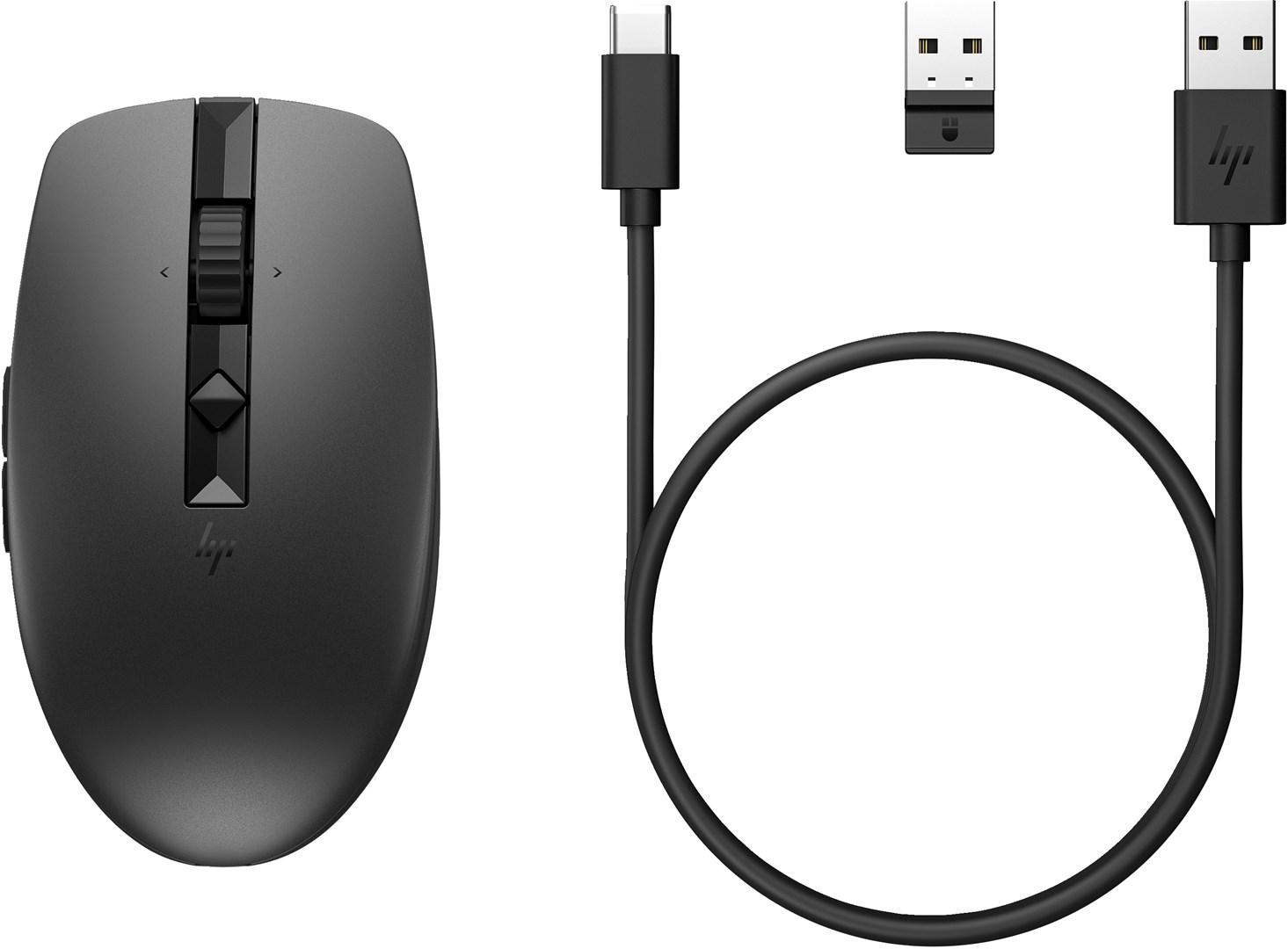 Trådløs mus HP 710 genopladelig – Silent, sort billede