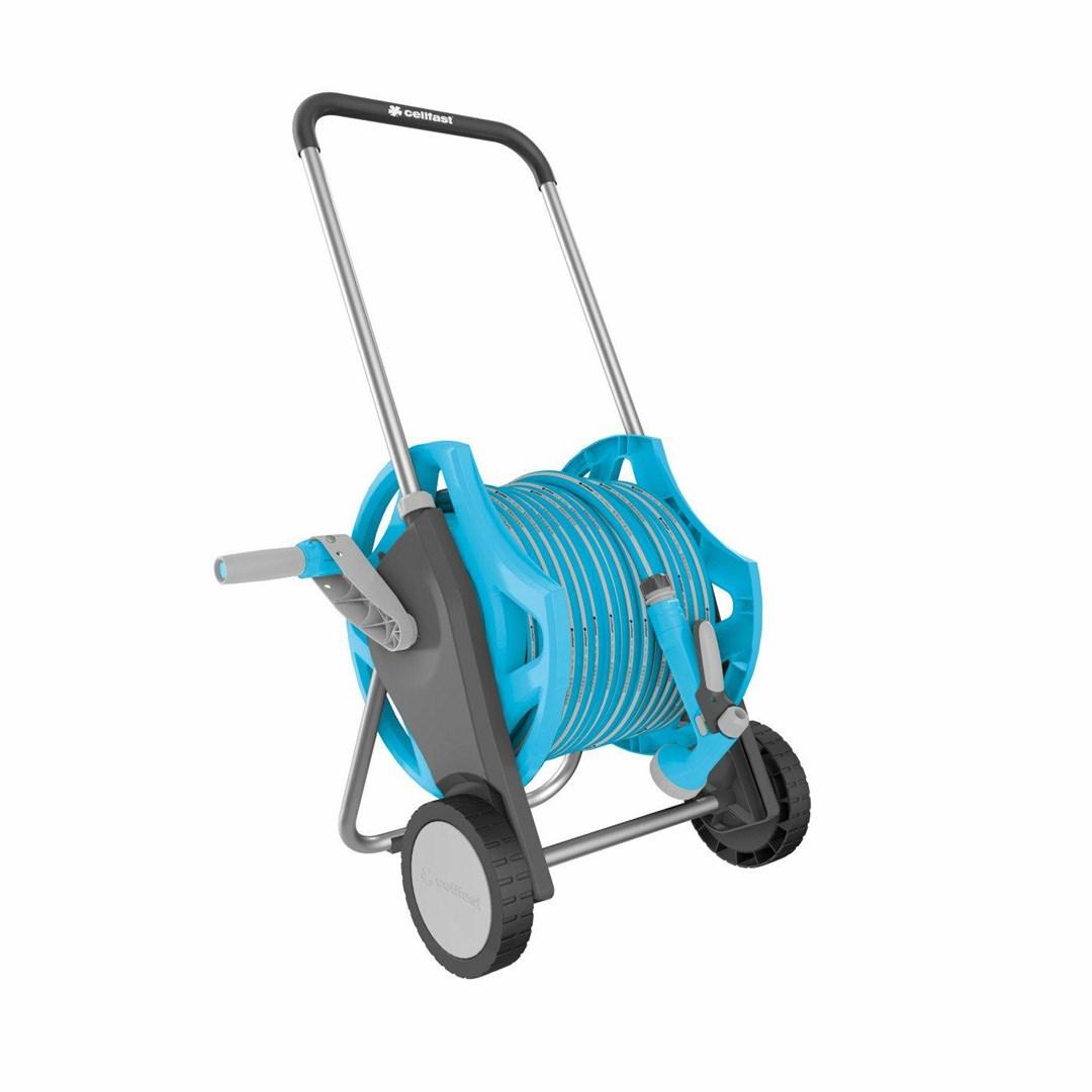 Vandslangevogn med slange 30 m 1/2 - CELLFAST Metal Trolley Explorer sæt