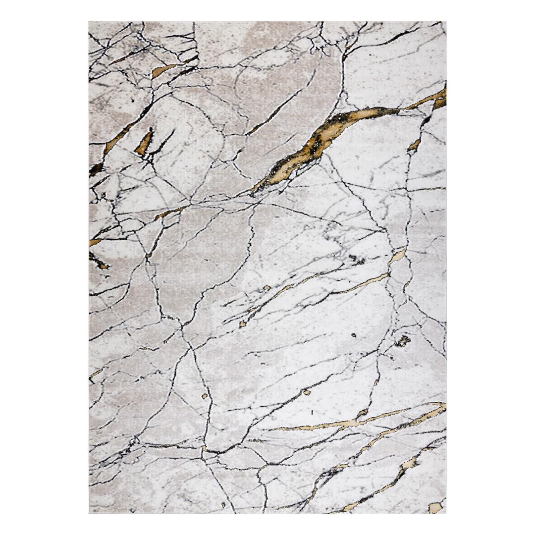 Gulvtæppe - Hakano Mosse Marble 2, creme, 160×220 cm