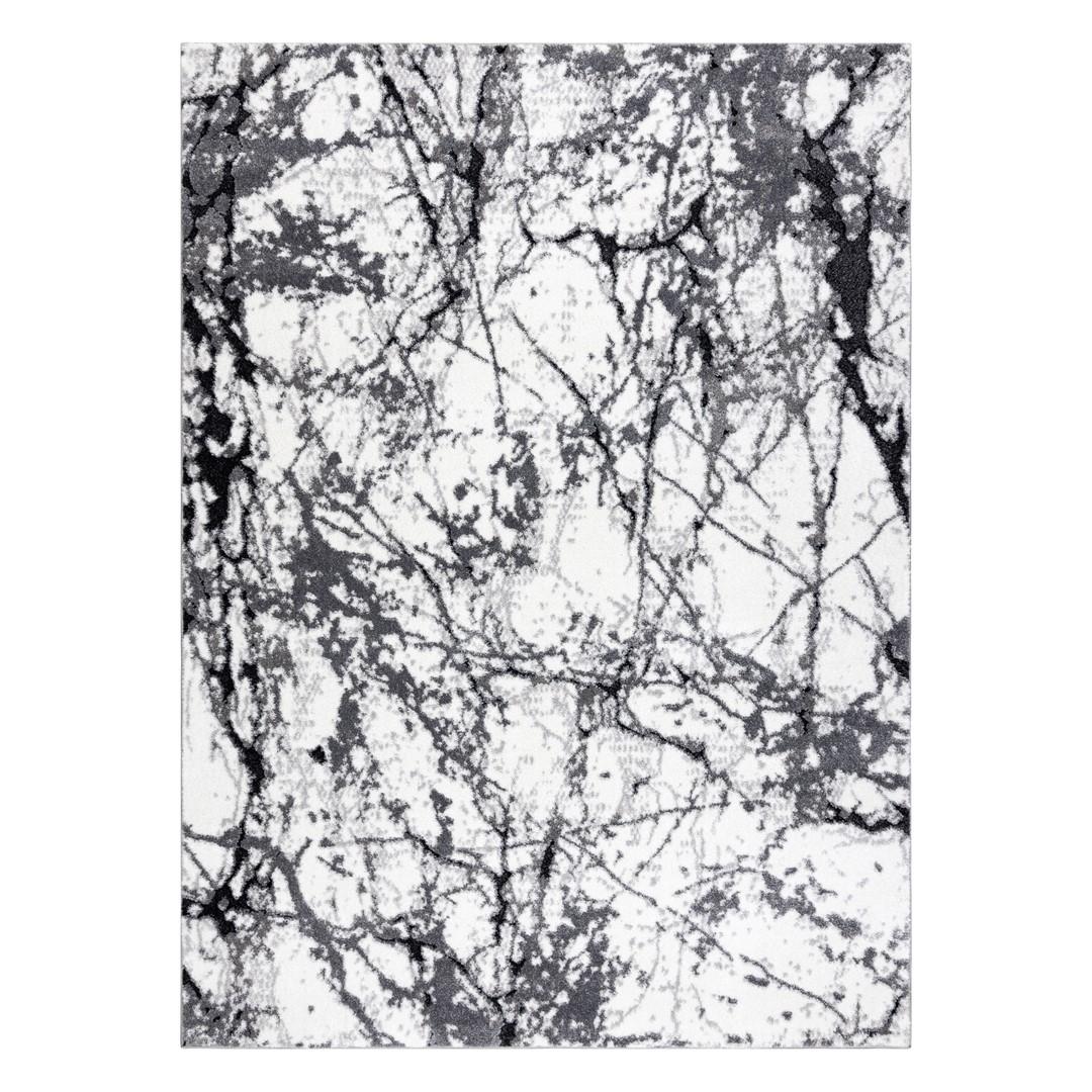 Gulvtæppe - Hakano Vers Marble, grafit/hvid, 160×220 cm