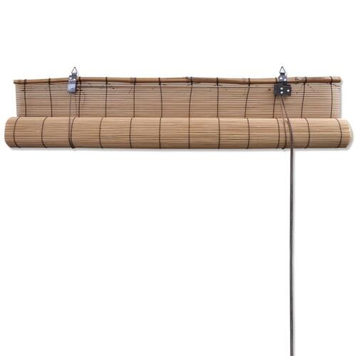 Rullegardiner 2 stk. 120x220 cm bambus brun