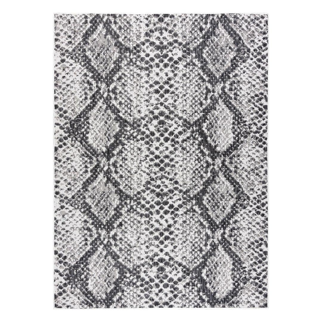 Gulvtæppe 80x150 - Hakano Vinea Snake, creme/sort