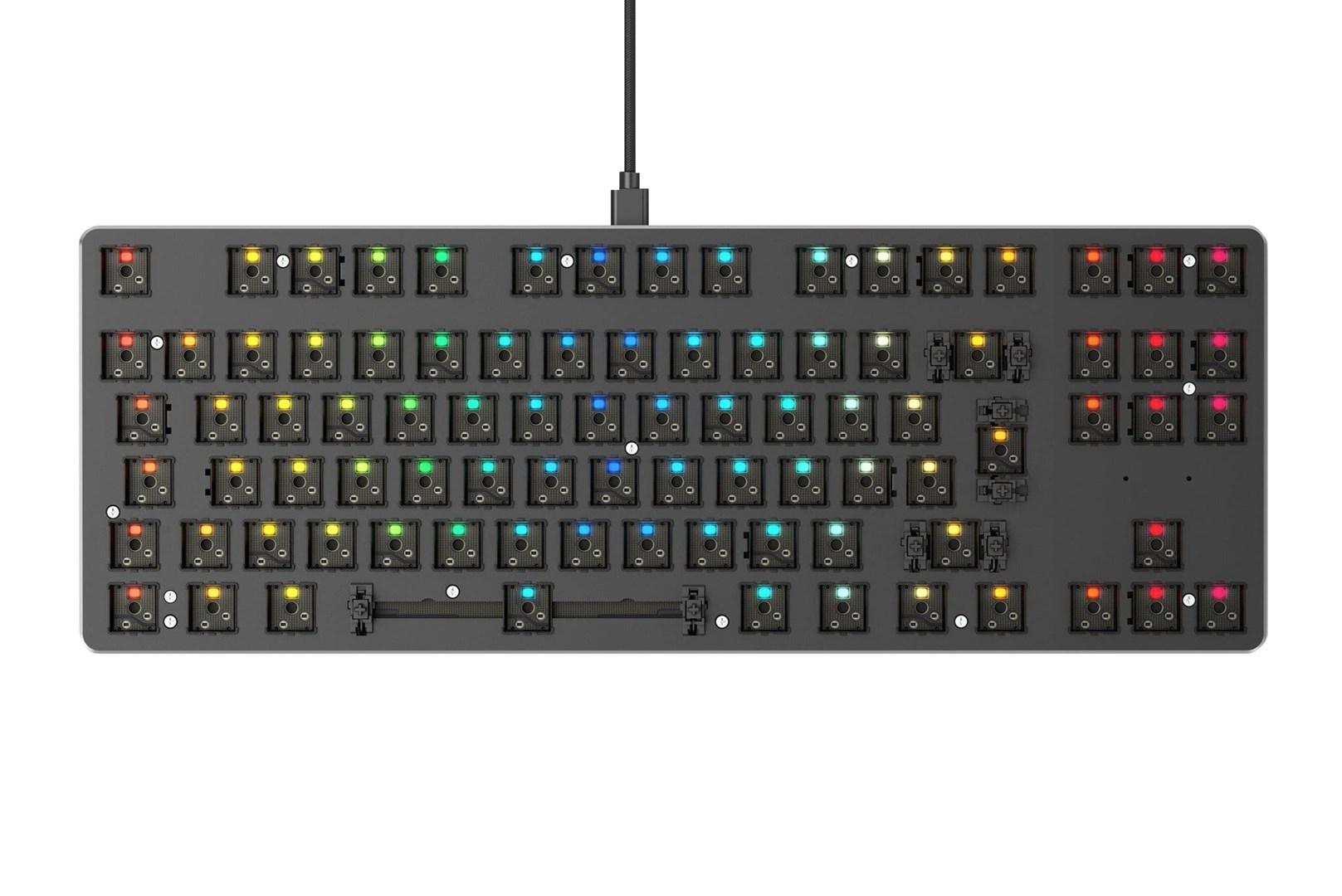 Tastatur til gaming GLORIOUS GMMK TKL, USB, sort, RGB billede