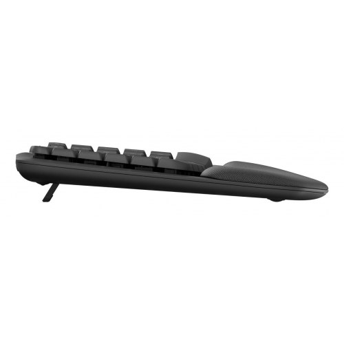 Trådløst tastatur Logitech Wave Keys - ergonomisk, fuld størrelse, grafit