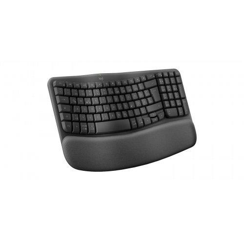 Trådløst tastatur Logitech Wave Keys - ergonomisk, fuld størrelse, grafit