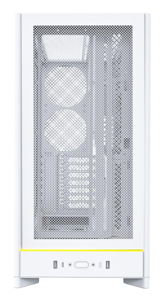 PC kabinet Montech HS01 ATX, aRGB, hærdet glas – hvid billede