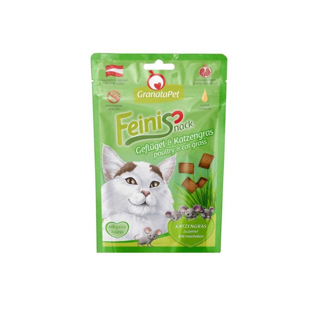 GRANATAPET FeiniSnack fjerkræ og kattegræs - kattegodbidder - 50 g