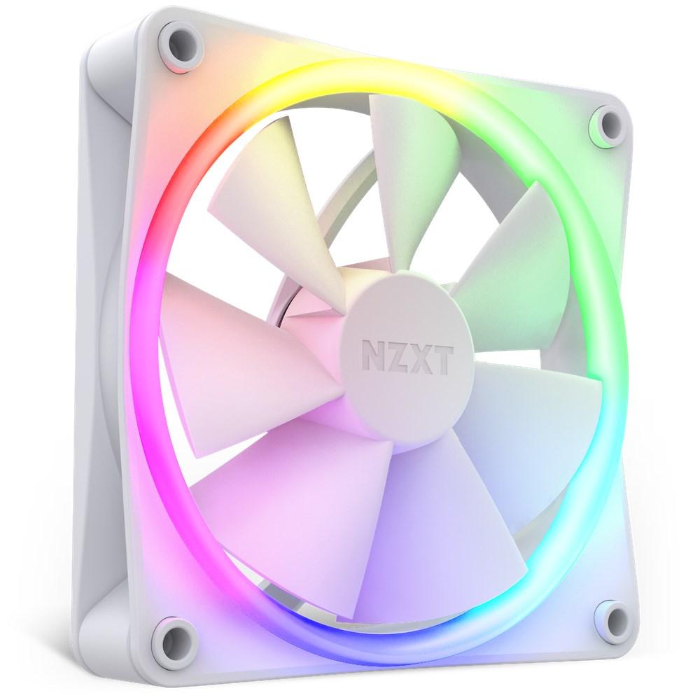Kabinetblæser 120 mm - NZXT F120 RGB Triple Pack, hvid billede