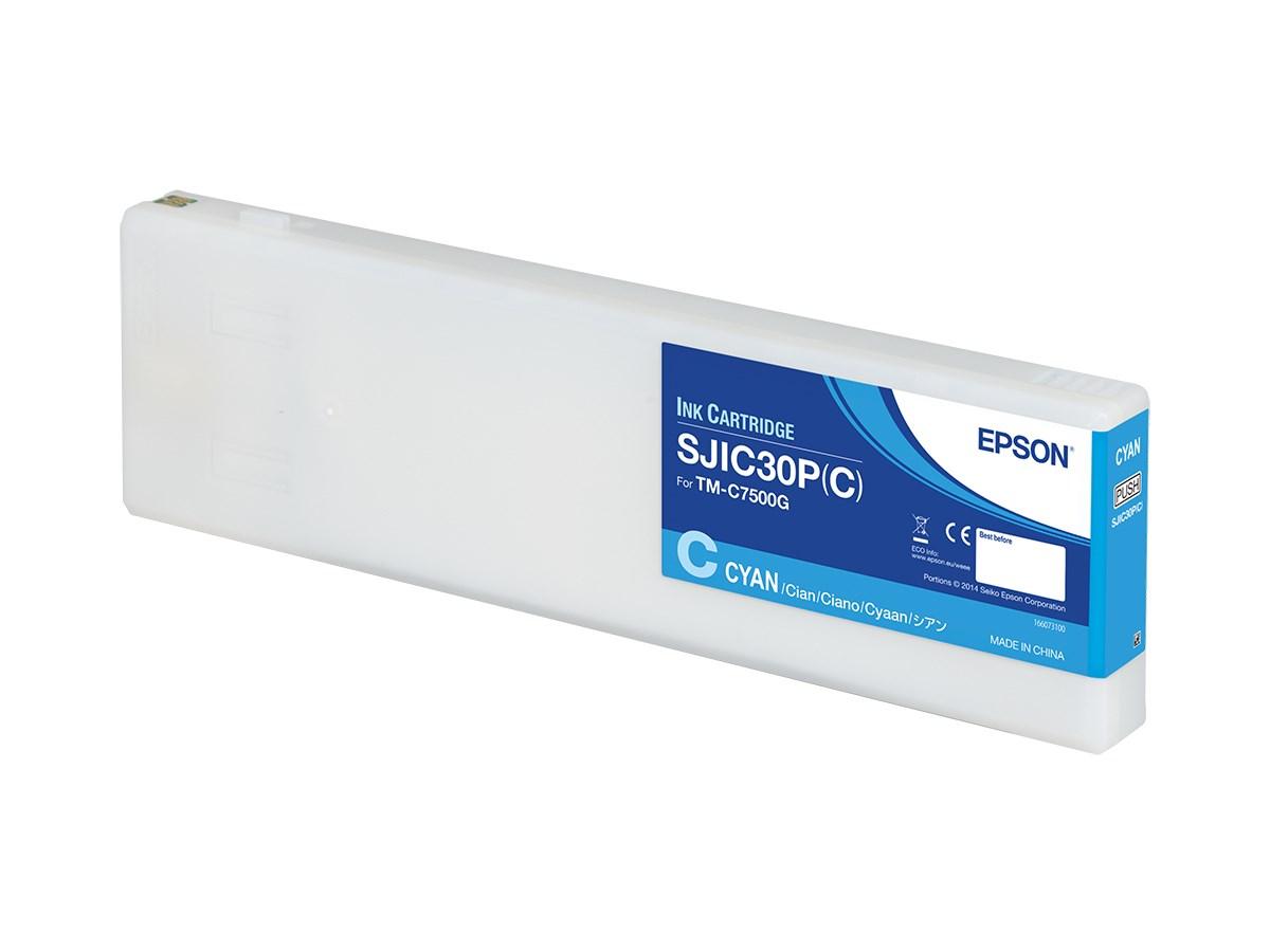 Blækpatron Epson SJIC30P cyan til ColorWorks C7500G billede