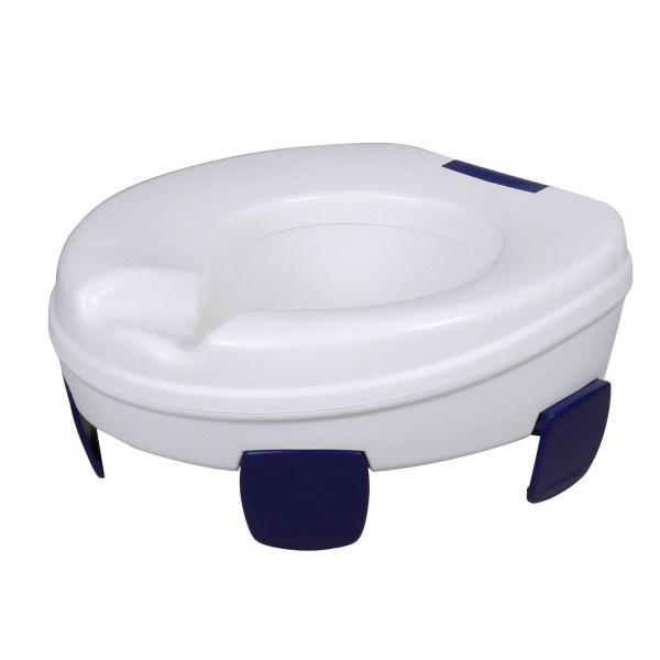 Toiletforhøjer HERDEGEN Clipper II – 11 cm, hvid/blå