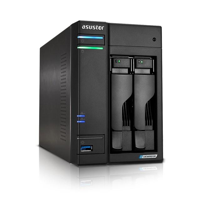 NAS server ASUSTOR LOCKERSTOR 2 Gen2 AS6702T - 2-bay, Intel Celeron N5105, 4 GB DDR4, ADM, sort billede