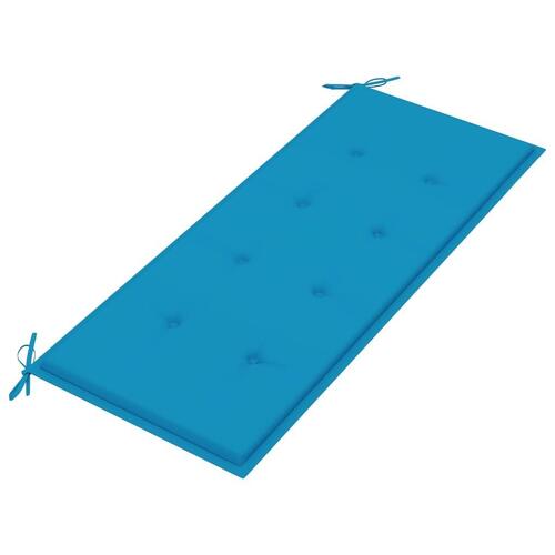 Foldbar havebænk med hynde 118 cm bambus
