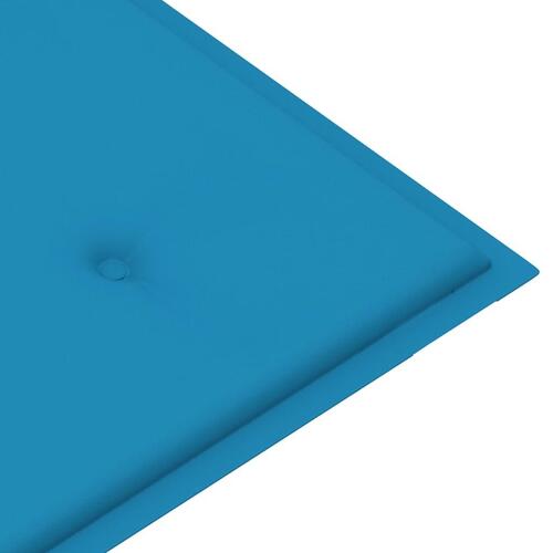 Foldbar havebænk med hynde 118 cm bambus