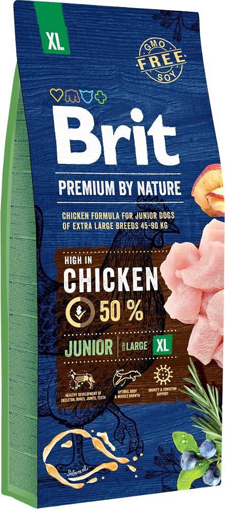 Hundefoder tørfoder – Brit Premium by Nature Junior XL Kylling 15 kg