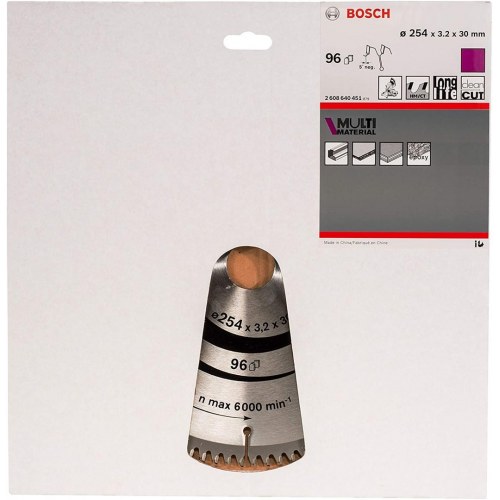 Rundsavklinge Bosch Multi Material 254 mm