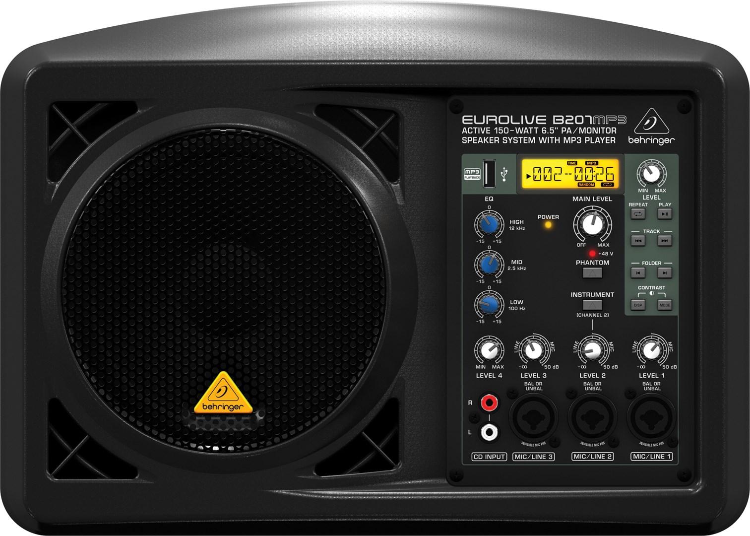PA-højttaler Behringer Eurolive B207MP3 aktiv monitor 150 W billede