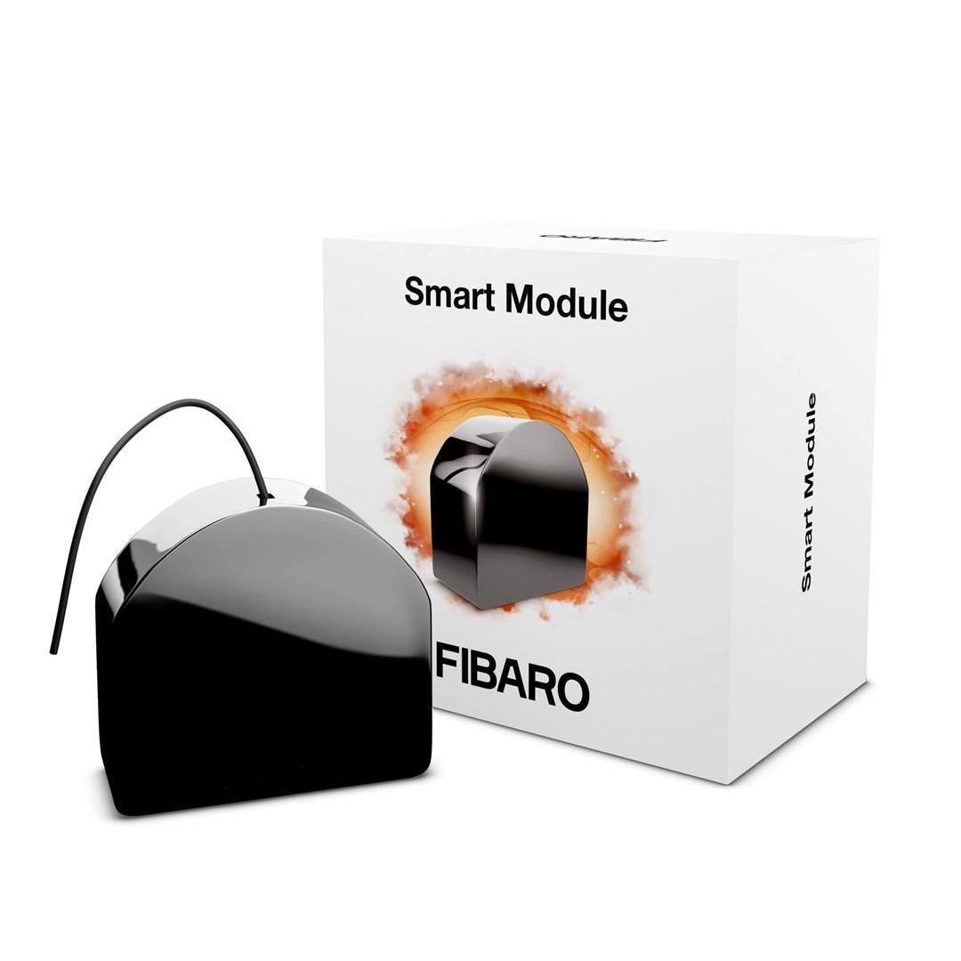 Smart relæ til låse - FIBARO Single Switch FGS-214, sort billede