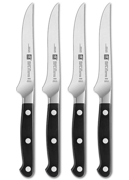 Steakknive sÃ¦t 4 stk - ZWILLING, sort hÃ¥ndtag