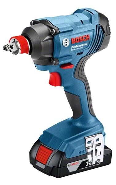 Slagnøgle 18V - Bosch Professional GDX 180-LI, 1/2" + 1/4" HEX, 180 Nm (solo)