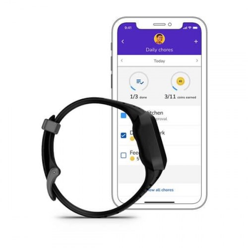 Smartwatch Garmin vívofit jr. 3 aktivitetsur – 0,55" MIP, sort