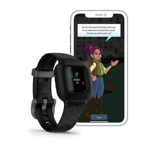 Smartwatch Garmin vívofit jr. 3 aktivitetsur – 0,55" MIP, sort