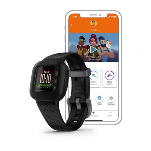 Smartwatch Garmin vívofit jr. 3 aktivitetsur – 0,55" MIP, sort
