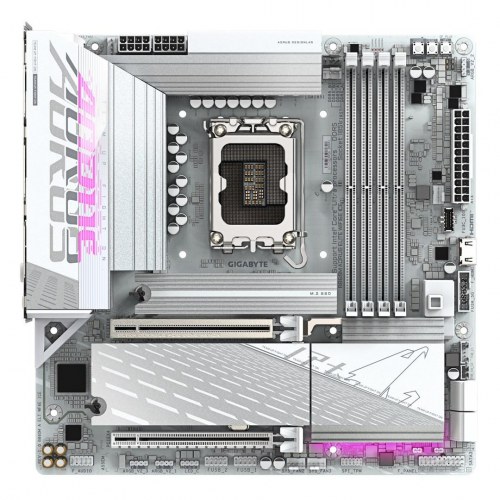 Bundkort Gigabyte B860M AORUS ELITE WF6E ICE – micro ATX, LGA1851, DDR5, Wi‑Fi 6E, USB4
