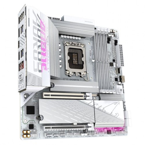 Bundkort Gigabyte B860M AORUS ELITE WF6E ICE – micro ATX, LGA1851, DDR5, Wi‑Fi 6E, USB4