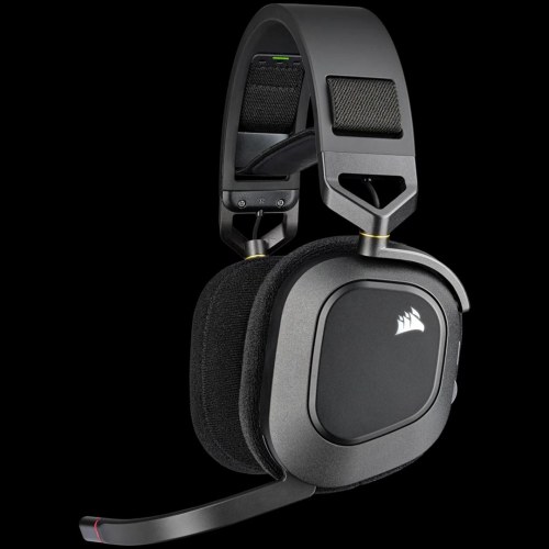 Gaming headset trådløst - Corsair HS80 RGB, over‑ear
