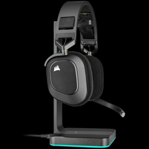Gaming headset trådløst - Corsair HS80 RGB, over‑ear
